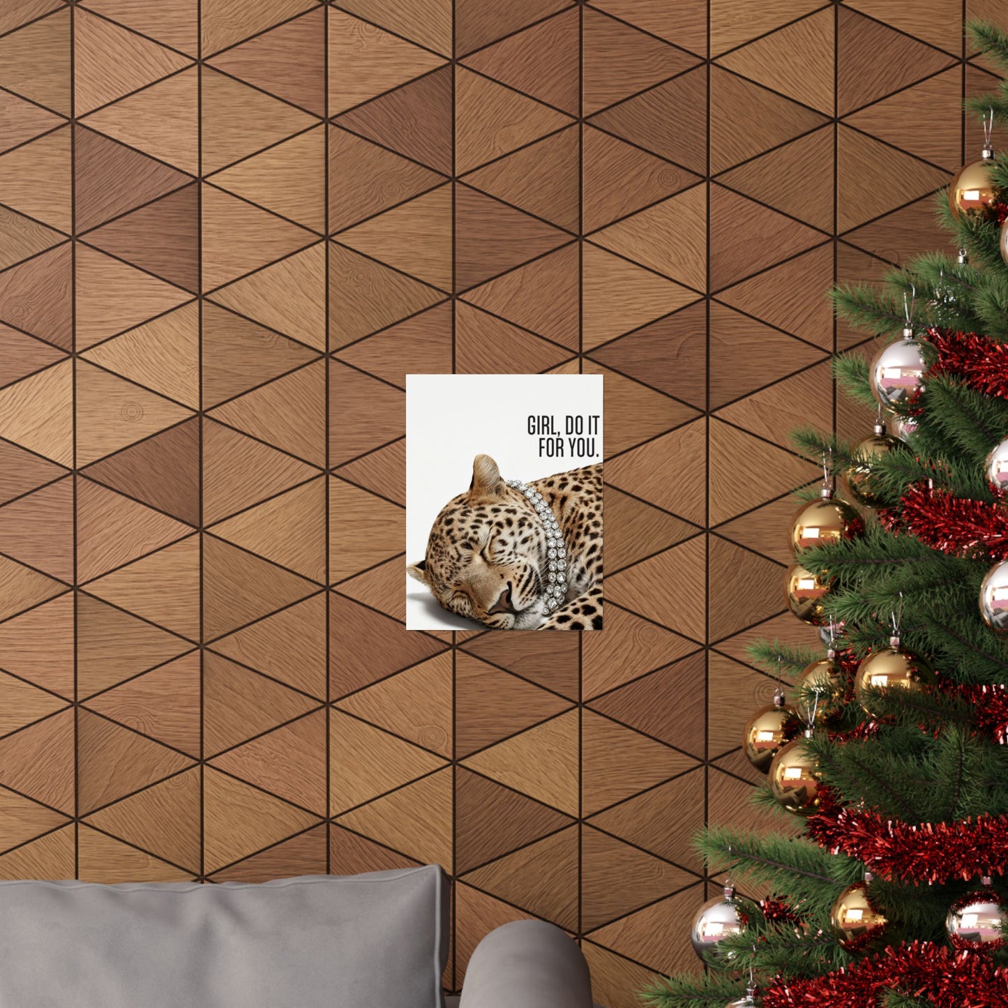 Girl Do It For You Leopard Print Poster