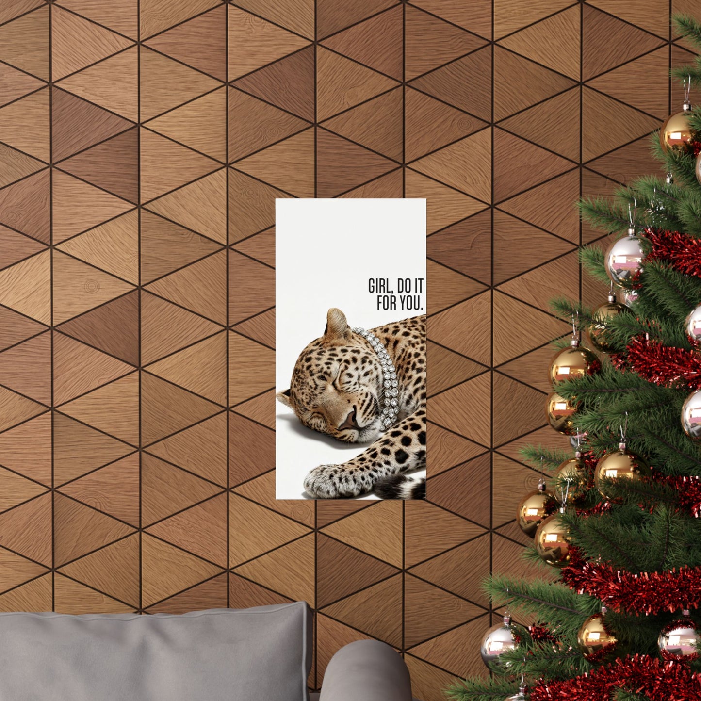 Girl Do It For You Leopard Print Poster
